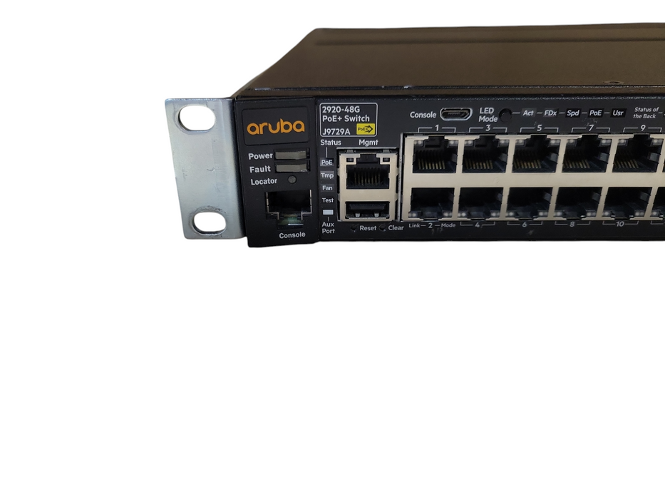 ARUBA J9729A HPE 2920 48G 48 Ports PoE+ Switch, w/J9731A !