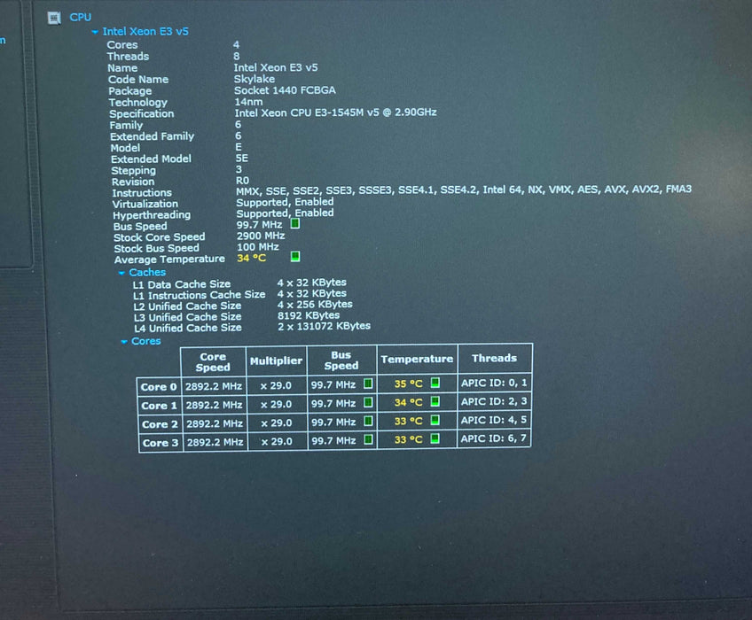 Dell Precision 7520 XEON E3-1545U QUADRO M2200 4GB GPU 32GB RAM 512SSD READ  Lap200
