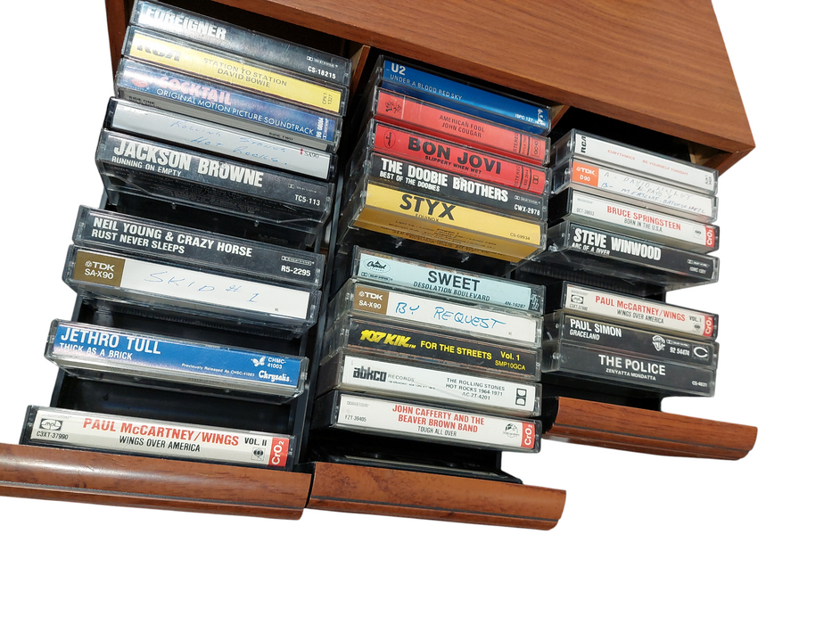 Bundle of Mix Music Cassette Tapes in Vintage Cases - 44 in Total =