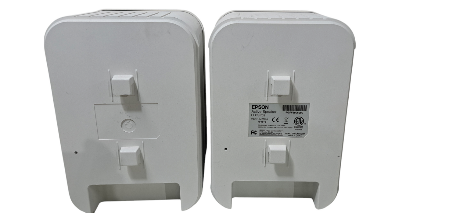 Pair of Epson ELPSP02 Active Speaker  White