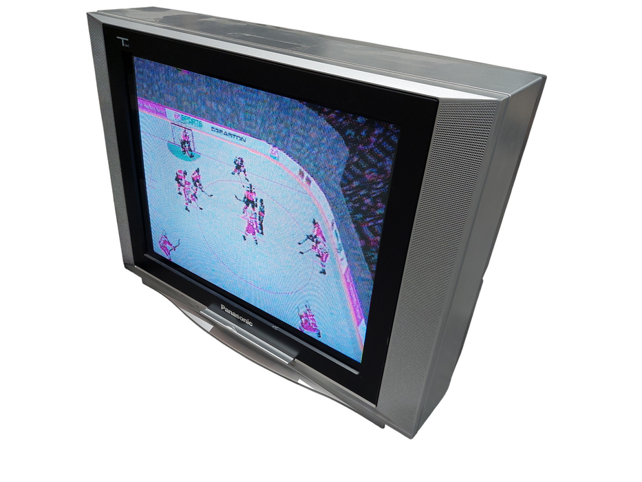Sony Playstation 1 with 2 Controller & NHL 98 Game & Panasonic CRT TV  =