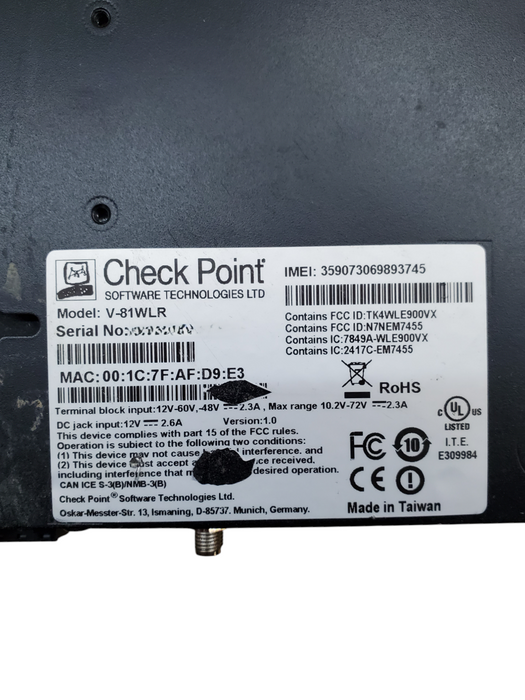 Check Point Quantum Spark V-81WLR *READ* Q