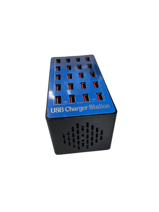 USB Charging Station, 20-Port 100W/20A Multi-Usb Charger Station for Smartp