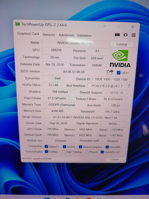 NVIDIA Quadro M2000 | 4GB GDDR5 PCIe Graphics Card | 4x Display Port !