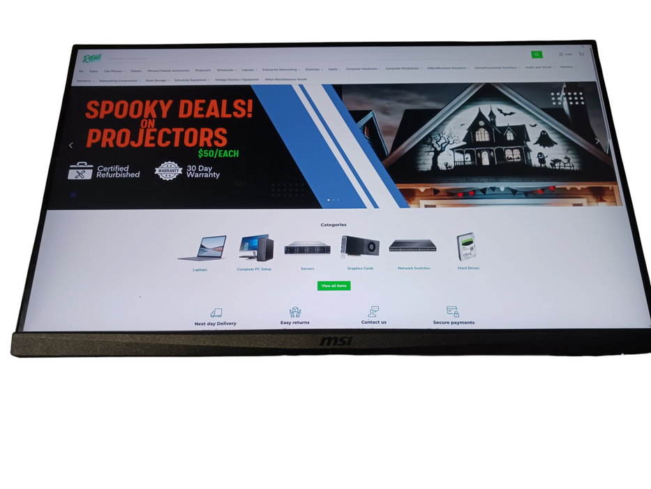 MSI 281UV 28" 1440P 2K 60Hz HDMI DP Monitor No Stand