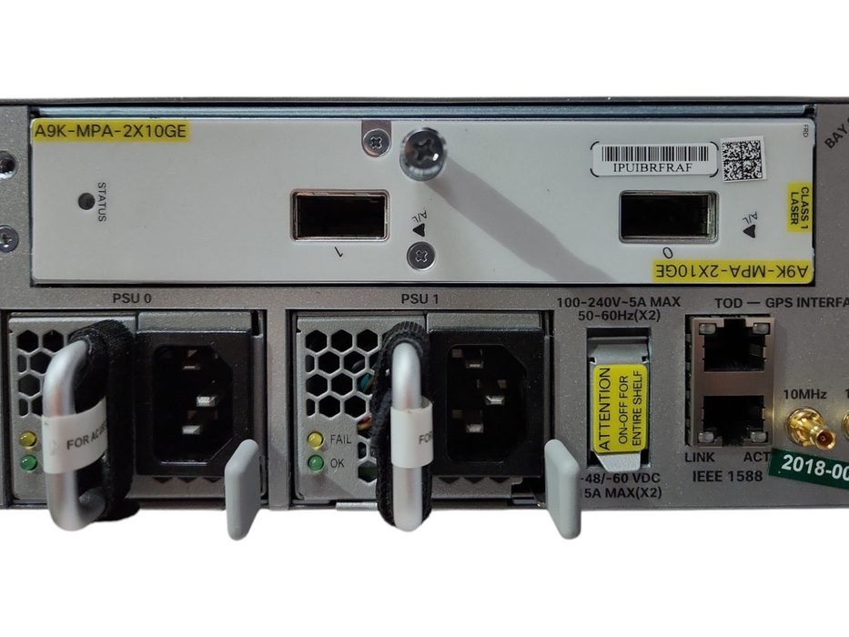 Cisco ASR-9001 v07 w/ 1x A9K-MPA-2x10GE & 2x PSU