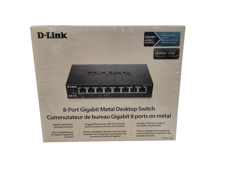 D-Link 8-port Gigabit Metal Desktop Switch DGS-108 %