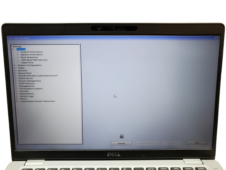 Dell Latitude 5410 | Intel Core i5-10310U 16GB DDR4 256GB NVMe BIOS Locked   Lap200