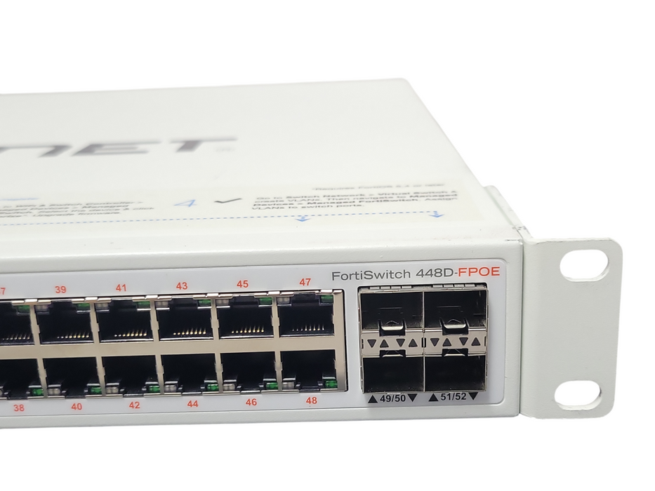 Fortinet Fortiswitch FS-448D-FPOE 48Port Gigabit Ethernet Managed PoE Switch _