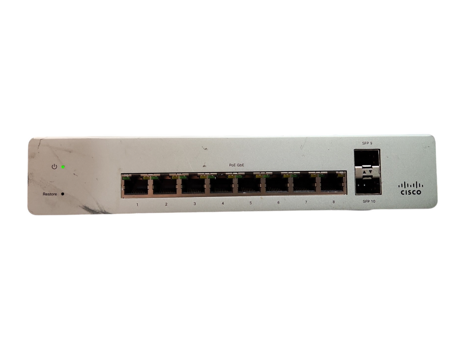 Cisco Meraki MS220-8P, 8-Port Gigabit PoE Network Switch, UNCLAIMED