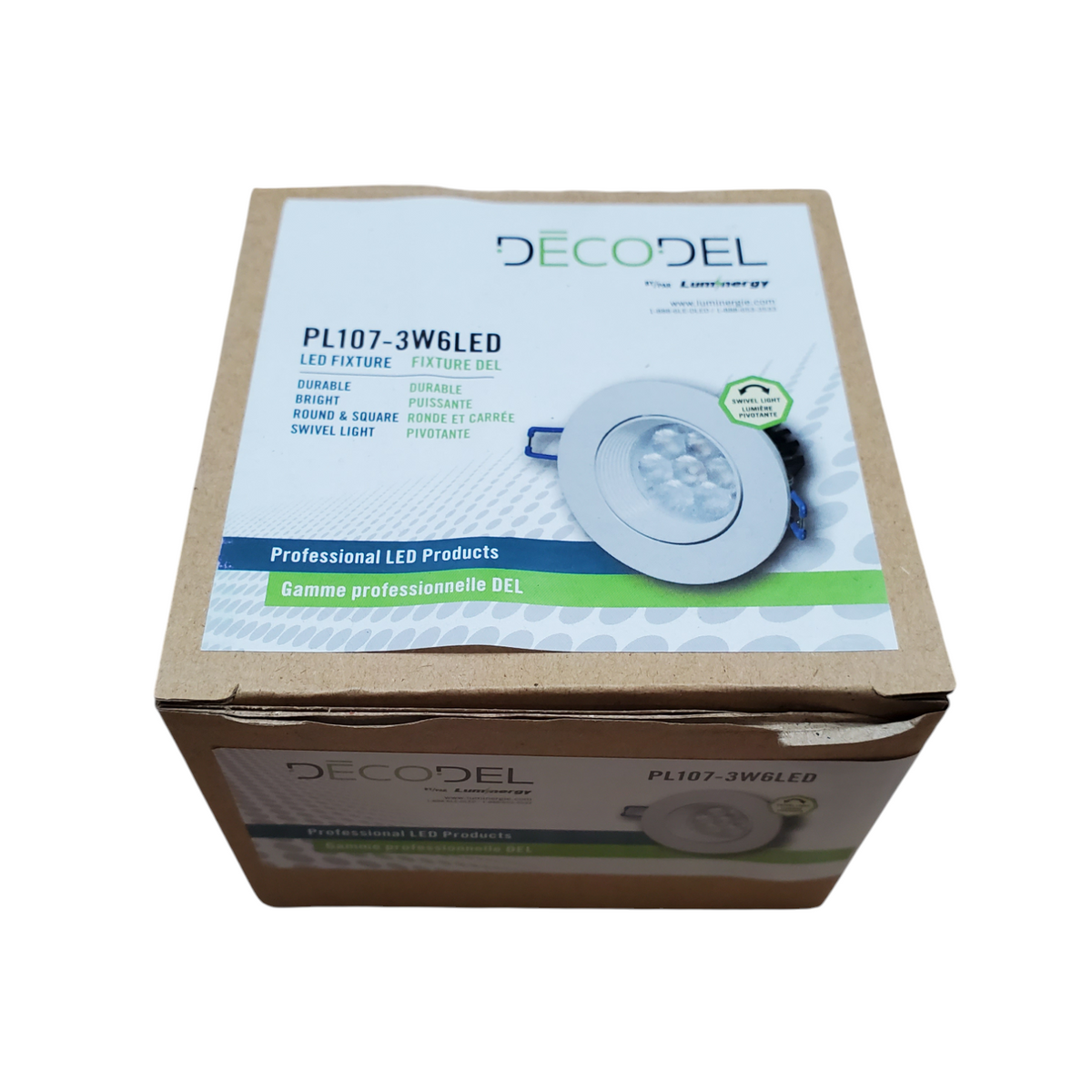 Decodel Luminergy PL107-3W6LED-4200K-ALU LED Light Fixture