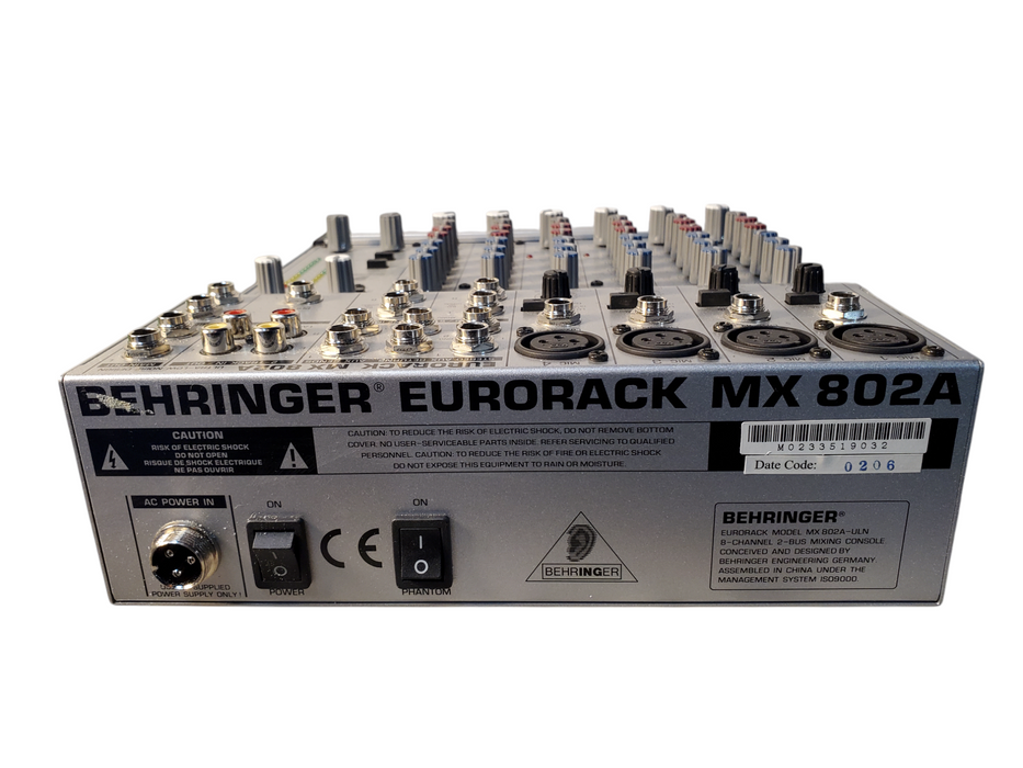 BEHRINGER Eurorack MX 802A-8ULN -Channel Mixing Console with Adapter