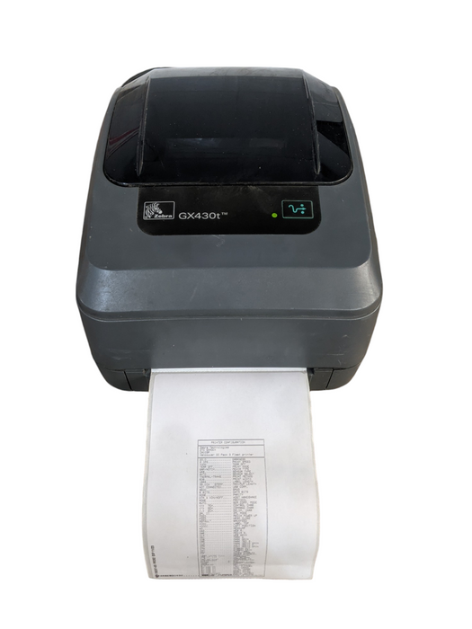 Zebra GX430T Thermal Transfer label Printer | GX43-102410-000 | w/ Adapter