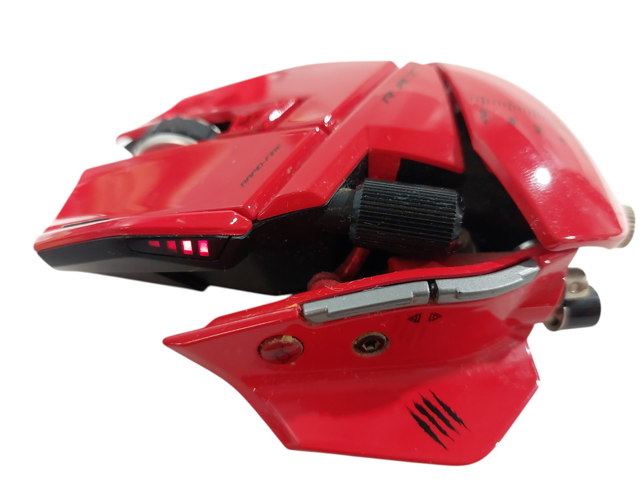 Red Wireless Gaming Mouse Mad Catz R.A.T. 9 Art No: 43709 With Battery Hub  =