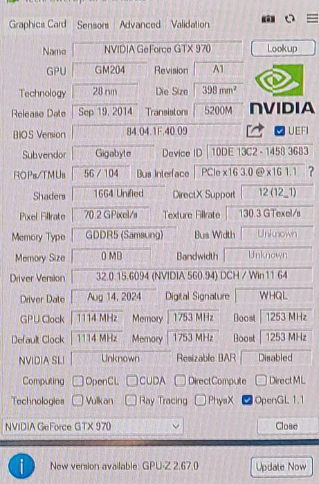 Gigabyte GeForce GTX 970 4GB GDDR5 Graphics Card GV-N970WF3OC-4GD