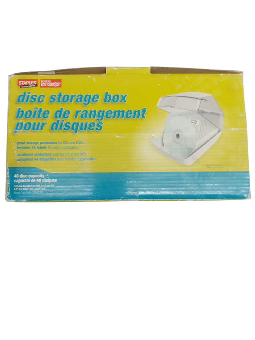 Staples Disc Storage Box – Holds 40 Discs (P/N 384339)