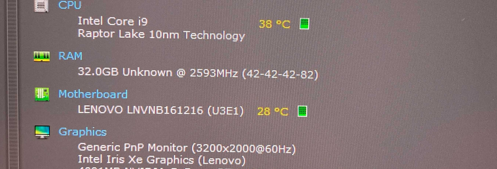 Lenovo ThinkBook 16p G4 i9-13900H RTX 4060 8GB GPU 32GB RAM 1TB SSD READ!  Lap200