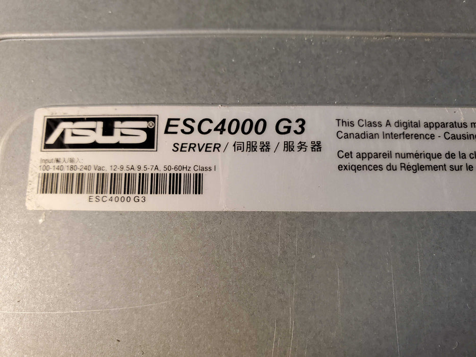 Asus System ESC4000 G3 2U Barebones Server