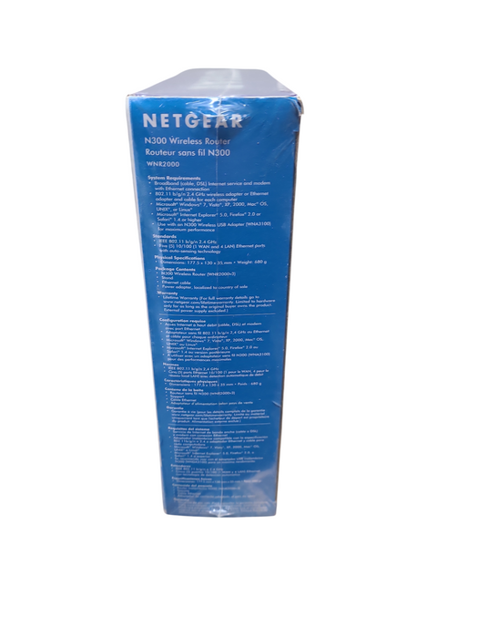 NETGEAR N300 Wireless Router WNR2000-200PAS 300Mbps SEALED