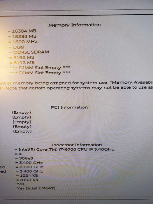 DELL OptiPlex 5040 | i7-6700 @ 3.40GHz | 16GB DDR3| 180 SSD DVDROM NO OS