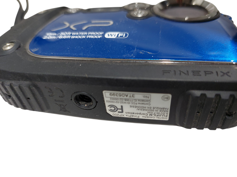 FujiFilm FinePix Wi-Fi XP200 Blue Shock & Waterproof Digital Camera  =