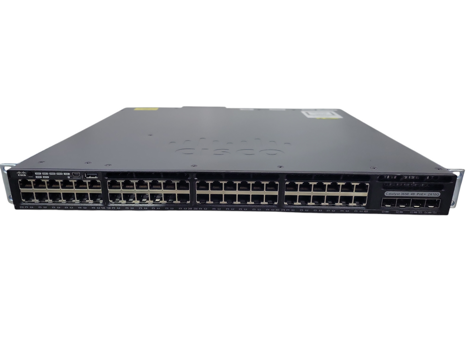 Cisco WS-C3650-48FD-S | 48-Port Gigabit PoE+ 2X10G Network Switch !