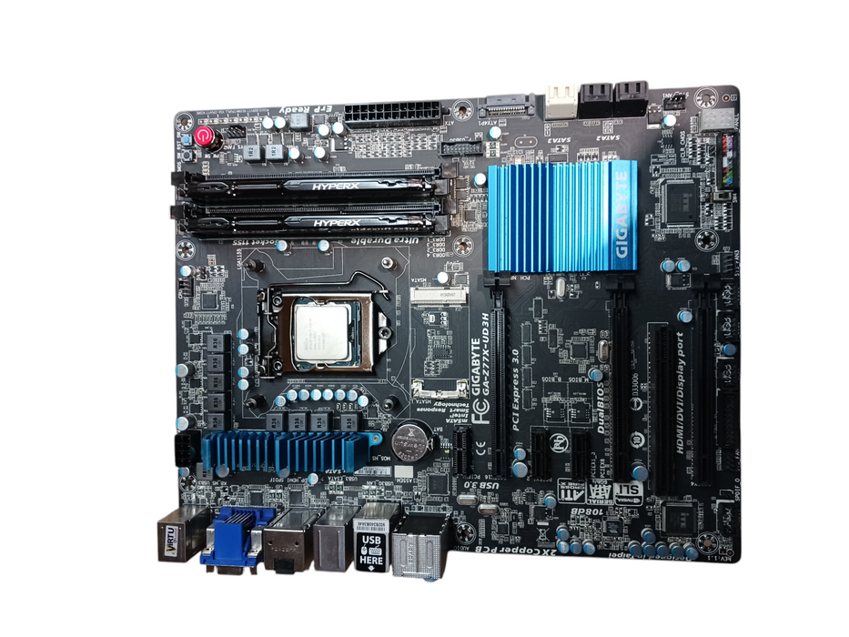 Gigabyte GA-Z77X-UD3H Motherboard Intel i7-3770K 16GB RAM No I/O Shield