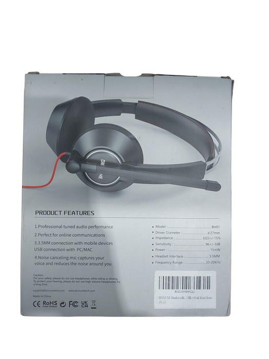 Binnune Computer Headset BH01 with 3.5mm jack.