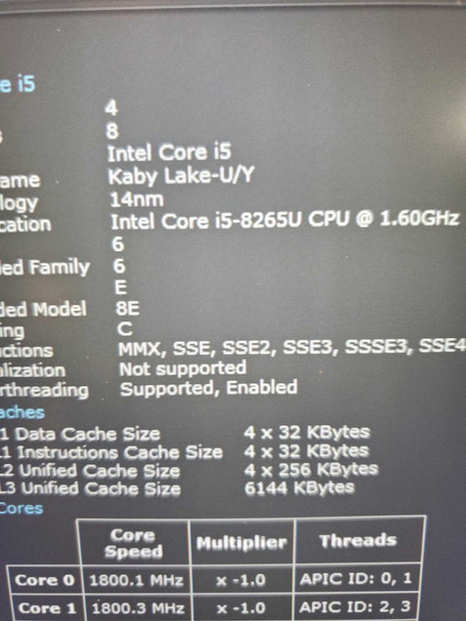 Dell Latitude 5400 14" FHD 1080 Laptop 8th Core i5 8265U 8GB 256GB   Lap200
