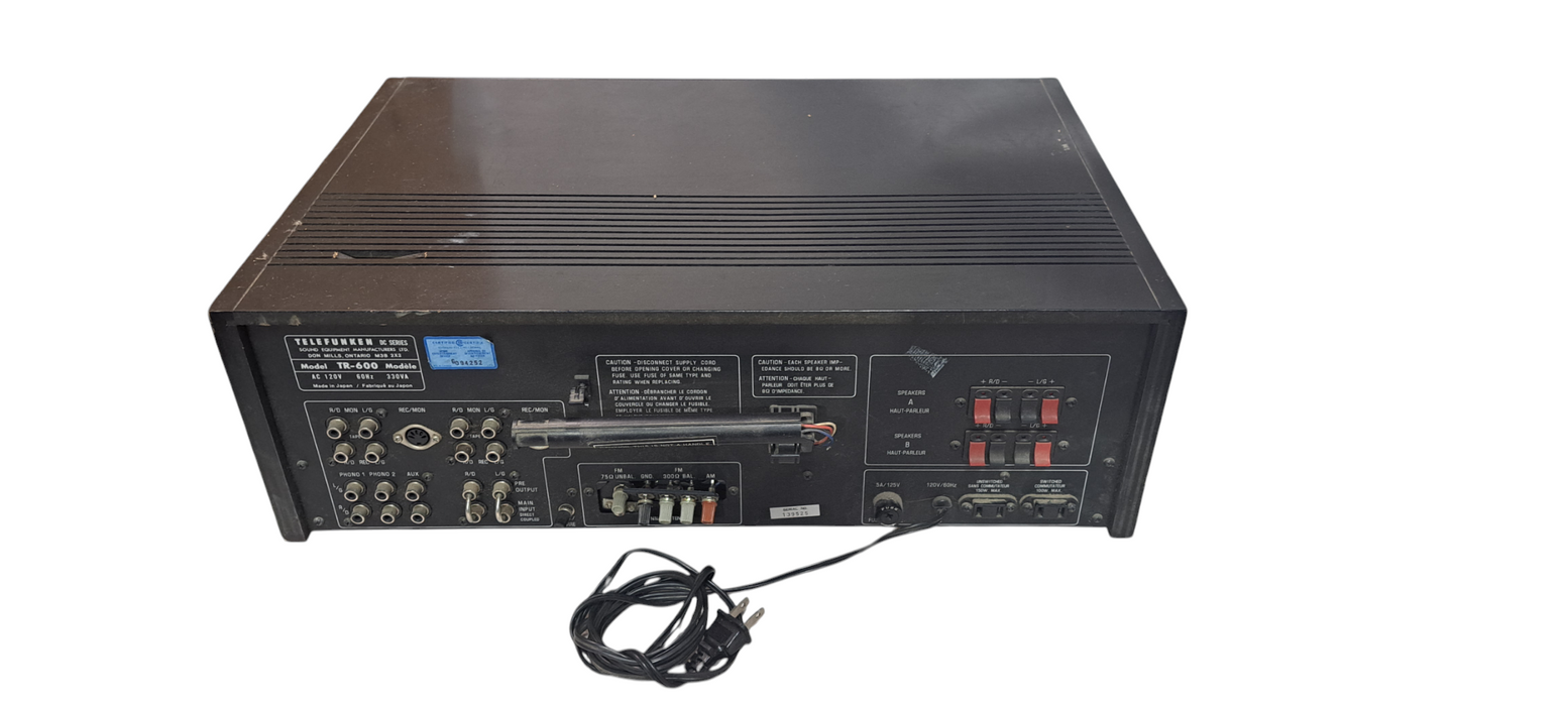Vintage Telefunken TR-600 DC Series Stereo Receiver| READ