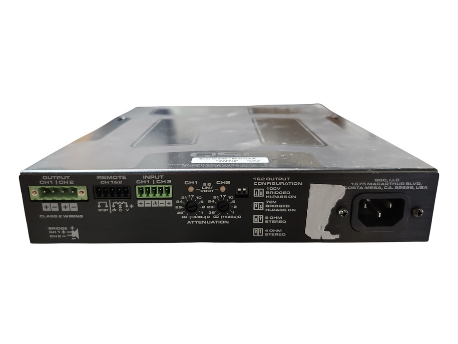 QSC SPA2-60 2-Channel 60 W Per Channel Power Amplifier