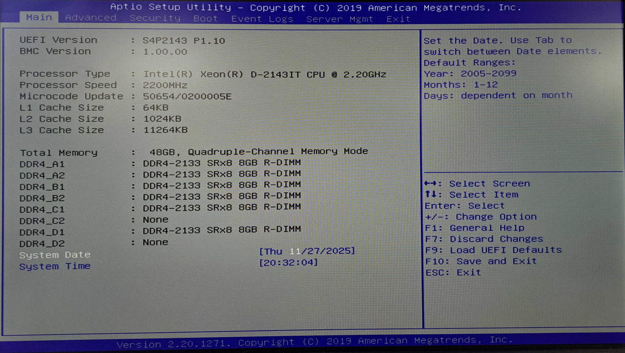 Datto S4P4 1U 4x 3.5" Server | Xeon D-2143IT @2.20GHz, 48GB DDR4, 2x 2.5" )