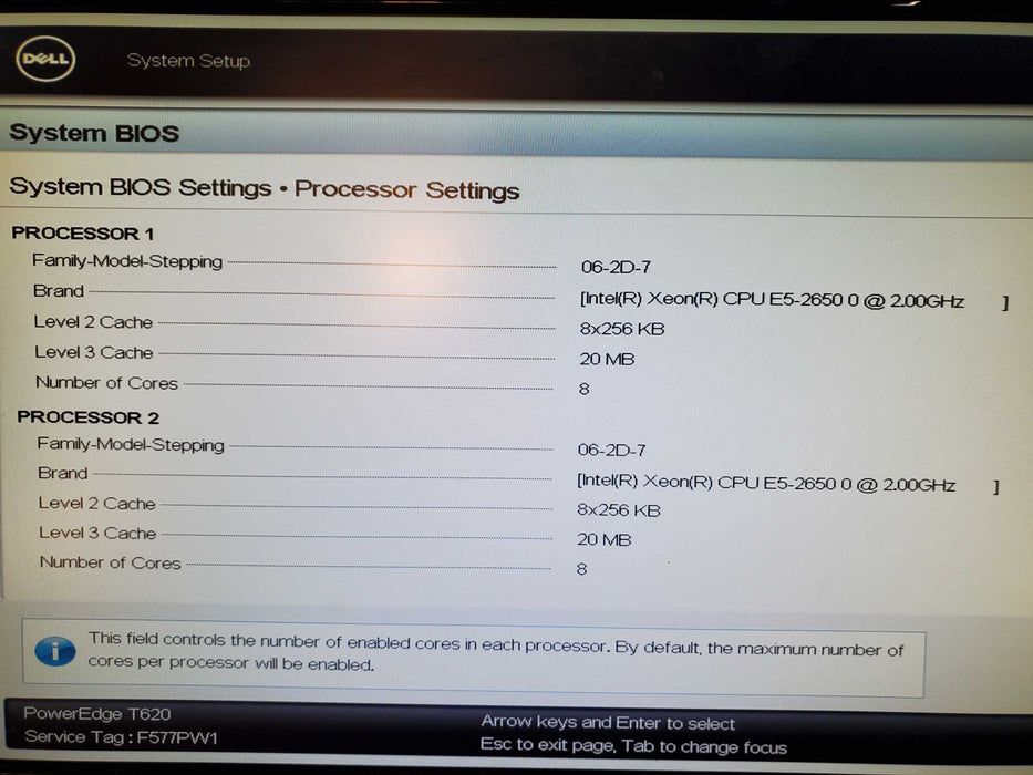 Dell PowerEdge T620 2x 4-Core E5-2650v2 2.00GHz 64GB Ram H710 NO HDD