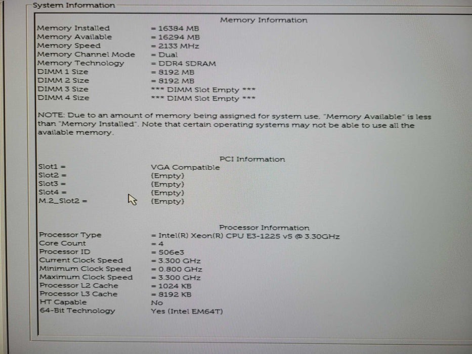 Dell Precision T3620 - Xeon E3-1225 v5 16GB DDR4 NO HDD QUADRO K2200 !