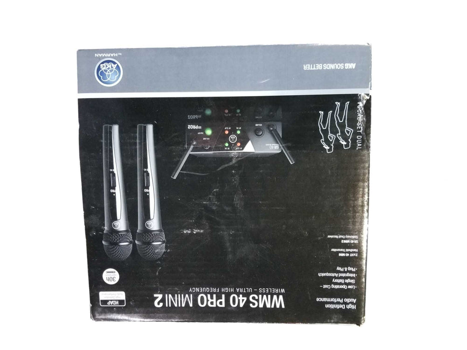 AKG WMS40 Mini Dual Vocal Set Wireless Handheld Microphone System