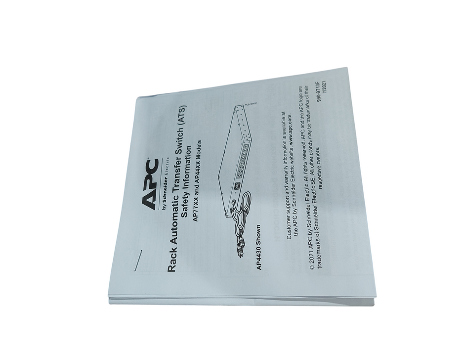 APC PN: AP4430A Rack Automatic Transfer Switch  =