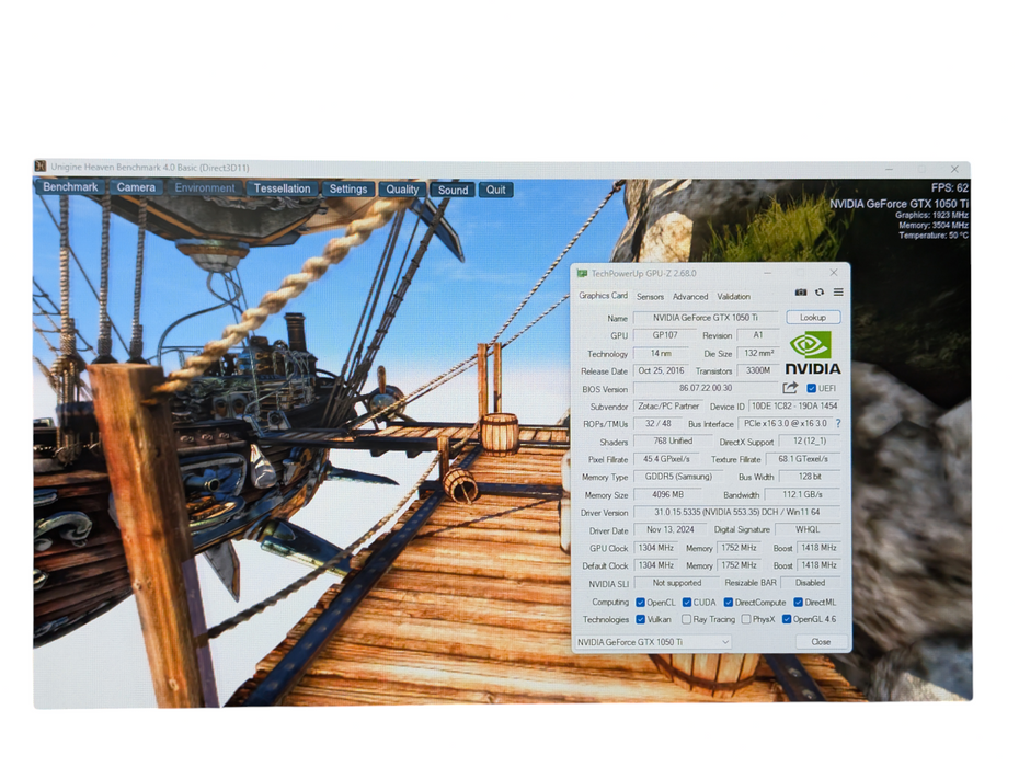 ZOTAC NVIDIA GeForce GTX 1050 Ti 4GB Graphics Card GPU  Q-