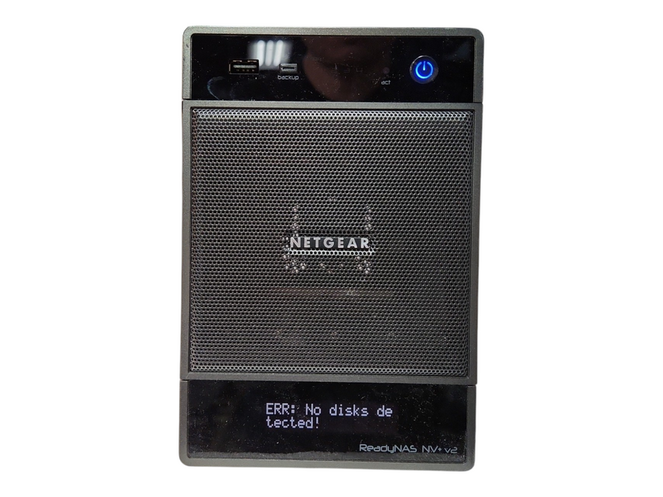 Netgear ReadyNAS NV+ V2 RND4000 4-Bay NAS, No HDD, No Caddies, READ