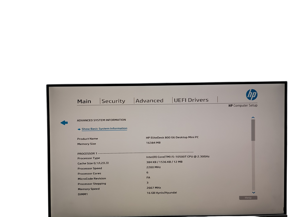 HP EliteDesk 800 G6 Mini i5 - 10500T @ 2.30GHz 16GB DDR4 256GB NVMe !