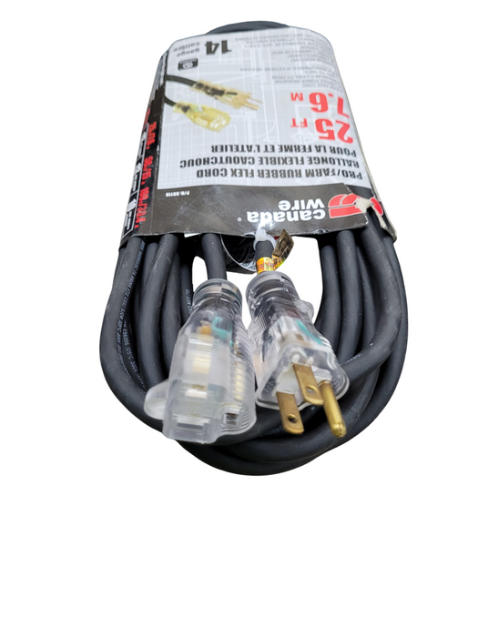 LOT of 3x Pro/Farm Rubber Flex Cord - Single outlet - 14 Gauge