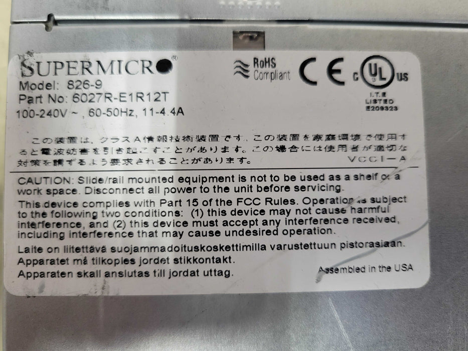 Supermicro X9DRH-7TF 2U, 2x Xeon E5-2609 2.40GHz, 64GB DDr3, 2x PSU MR ROMB _