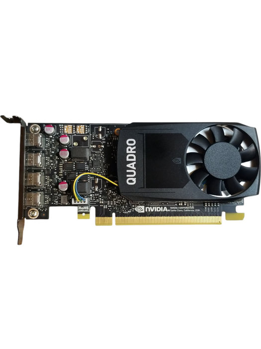 Quadro P1000 4GB GDDR5 GPU Low Profile w/ 4x Mini DP _