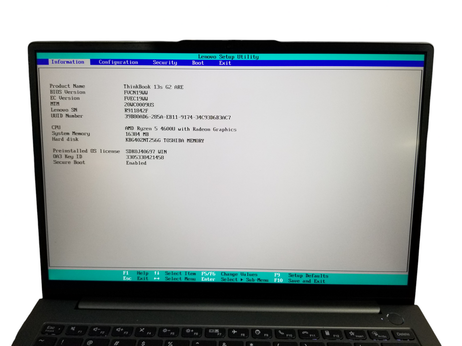 Lenovo Thinkbook 13S G2 ARE Ryzen 5 4600U 16GB RAM 256GB NVMe  Lap200