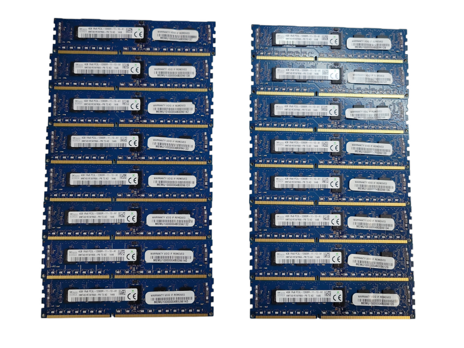 Lot of 16x 4GB SK HYNIX 1Rx8 PC3L-12800R-11 DDR4 Server Memory %