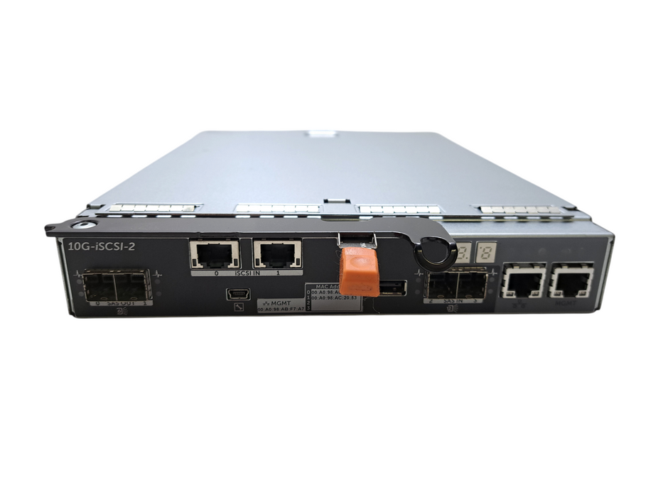 Dell PowerVault 10Gb iSCSI Controller 10G-iSCSI-2 7YJ34 for MD3800i MD3820i Q)