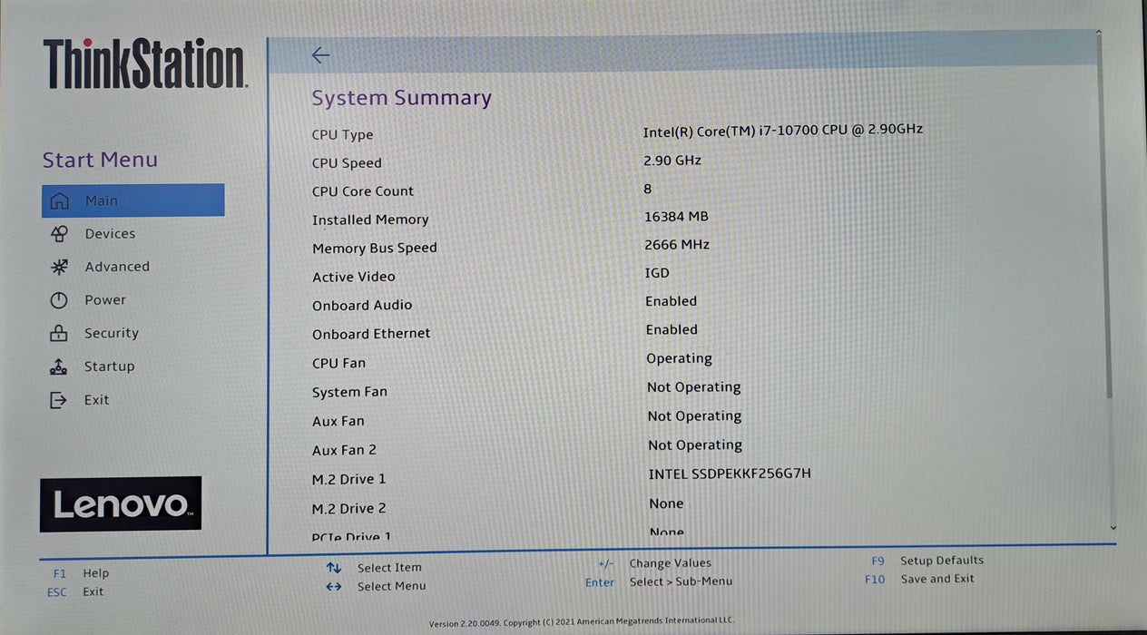 Lenovo ThinkStation P340 SFF | Intel Core i7-10700, 16GB DDR4, 256GB NVMe )