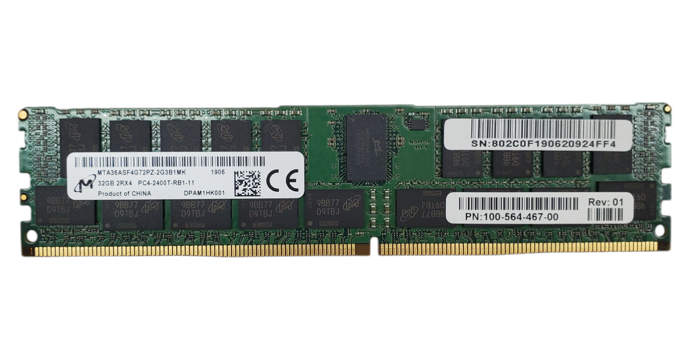 Micron 32GB 2RX4 PC4-2400T-RB1 DDR4 Server RAM Q