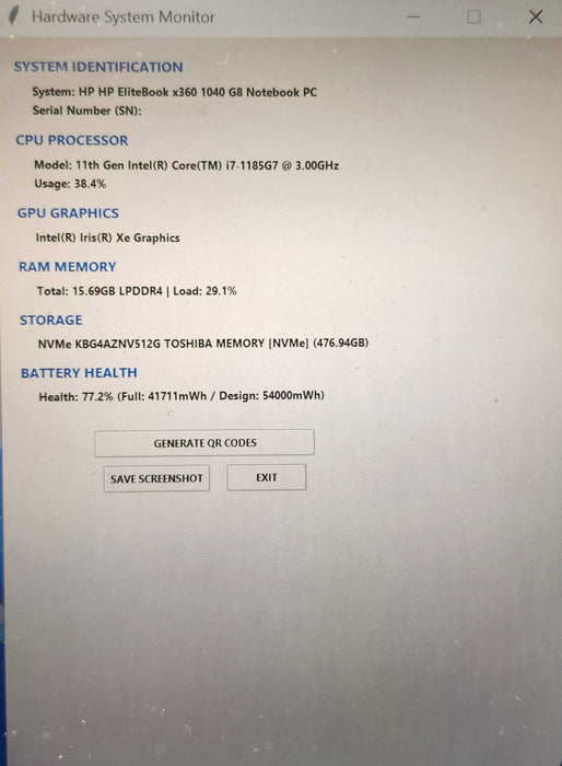 HP EliteBook x360 1040 G8, i7-1185G7 3.00GHz, 16GB LPDDR4, 512GB NVMe  Lap200