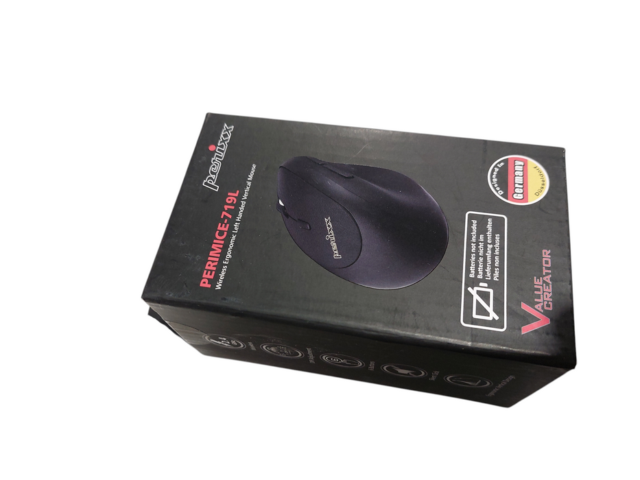 Perixx Perimice-719L Wireless Ergonmic Left Handed Vertical Mouse  =