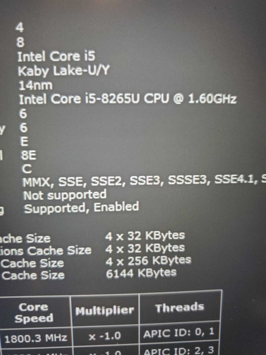 Lenovo ThinkPad T490 i5-8265U 24GB DDR4 256GB SSD  Lap200